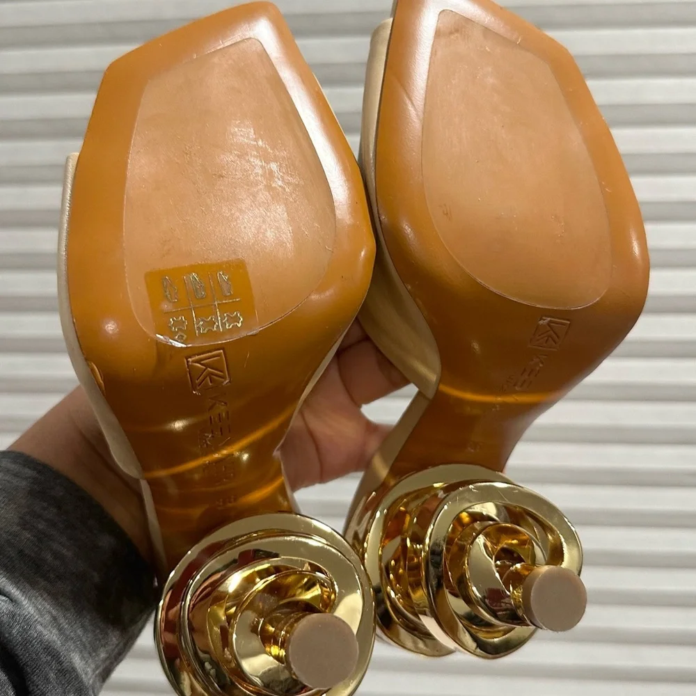 🌹KEEYAHRI🌸 Sarah Nappa Leather Sandals Size: 36 - Picture 16 of 16